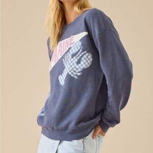Altar'd State Maine Lobster Graphic Sweatshirt XS Oversized Coastal Crewneck 🦞